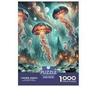 Jellyfish Floating in Styx 1000 Pieces Premium Jigsaw Animal Age 14+ for Adults Quirky, Abstract Design, Home Decoration, Educational, Challenging Puzzle Games 70x50cm/1000pcs
