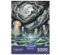 Jellyfish Floating in Styx 1000 Pieces Premium Jigsaw Animal Age 3+ Quirky, Abstract Design, Home Decoration, Educational, Challenging Puzzle Games 70x50cm/1000pcs