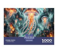 Jellyfish Floating in Styx 1000 Pieces Premium Jigsaw Animal for Adults Gifts Cool Collage Effect, Home Decoration, Educational, Challenging 70x50cm/1000pcs
