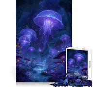 Jellyfish Forest at Night Jigsaws 1000 Pieces for Adults Sharp Brain Perfect Connection Family Bond Art Work (38x26cm)
