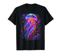 Jellyfish Graphic Under The Sea Aquarium Rainbow Jelly Fish T-Shirt