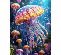 Jellyfish in A Magical Coral Reef 500 Piece Jigsaw Puzzle for Adults Wildlife Pet Jigsaw Weekend DIY Activity Parent Child Bonding Vibrant Design Perfect Festival Gift 500 PCS