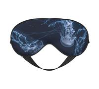 Jellyfish in Deep Ocean Sleep Eye Mask Comfortable Eyes Hade for Sleeping,Light Blocking Sleep Mask with Adjustable Strap