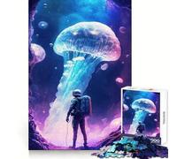 Jellyfish In Space Adult Jigsaw Puzzle1000 Pieces Strong Logic Precise Connection Joyful Challenge Premium Gift (50x75cm)
