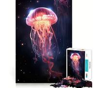 Jellyfish in Space Adult Jigsaw Puzzle1000 Pieces Strong Logic Precise Connection Joyful Challenge Premium Gift (38x26cm)
