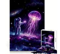 Jellyfish in The Universe 1000 Piece Jigsaws for Teenagers Puzzle Logic Game Tight Edge Hard Challenge Night Fun (38x26cm)