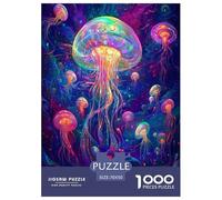 Jellyfish Jigsaw Puzzles for Adult Difficult Challenges 1000 Pieces Difficult Hard Jigsaw Puzzles for Man And Woman with Letters on Back 70x50cm/1000pcs