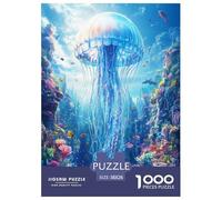 Jellyfish Jigsaw Puzzles for Adult The Impossible Challenge 1000 Piece Difficult Hard Jigsaw Puzzles for Man And Woman with Letters on Back 38x26cm/1000pcs