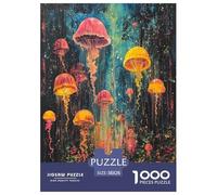 Jellyfish Jigsaw Puzzles for Adult The Impossible Challenge 1000 Pieces Difficult Hard Jigsaw Puzzles for Man And Woman with Letters on Back 38x26cm/1000pcs