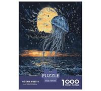 Jellyfish Jigsaw Puzzles for Adults Challenging Puzzles Difficult Challenges 1000 Piece Difficult Hard Jigsaw Puzzles for Man And Woman with Letters on Back 70x50cm/1000pcs