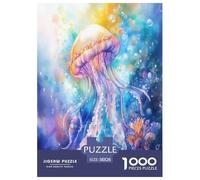 Jellyfish Jigsaw Puzzles for Adults Challenging Puzzles The Impossible Challenge 1000 Piece Difficult Hard Jigsaw Puzzles for Man And Woman with Letters on Back 38x26cm/1000pcs