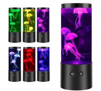 Jellyfish Lamp Jelly Fish Lava Light Lamp Fantasy Aquarium Sensory Lights with 7 Colors Changing, USB/Battery Operated Realistic Jellyfish Tank Mood Light for Home, Office, Bedroom