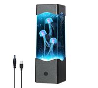Jellyfish Lamp Lava Lamp, Colour Changing Aquarium LED Light,3AA or USB Powered Mood Light,Night Mood Light Jelly Fish Light Birthday Holiday Christmas Gifts for Kids and Adult