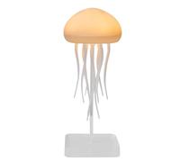 Jellyfish Lamp, LED Gradient Swimming Jellyfish Atmosphere Night Light,Cartoon Cute Jellyfish Night Light Bedside Lamp Voice Control,with Dancing Legs and Changing Colors (Suspension type+base)