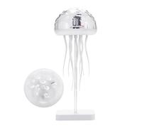 Jellyfish Lamp, RGB Gradient Jellyfish Bedside Lamp with Dancing Tentacles, Voice Control Rechargeable Night Light for Home Office Decor