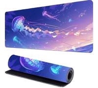 Jellyfish Mouse Pad 1200 x 600 x 3mm Desk Mat Colorful Gaming Mouse Pad, Large Mousepad, Mousemat Computer Desk Mat with Non Slip Rubber Base, Water Resist Surface, for Desks, Gaming, Work r-579