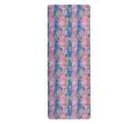 Jellyfish Mystery Colorful Retro yoga mat with cover for gym printed, non slip, towel for yoga mat and bag tapete para ejercicio 71x26 inches