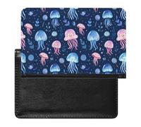 Jellyfish Ocean Adventure Magnifier Slim Passport Holder Credit Card Cover Travel Essentials Wallet