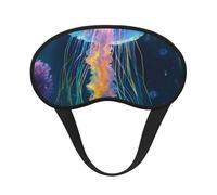 Jellyfish Ocean Print Adults Washable Eye Mask for Sleeping Light Blocking Nap for Night Rest Cover