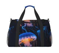 Jellyfish Ocean Print Ample Space Travel Duffle Bags Large Capacity Hand Travel Bag for Airplane Weekend
