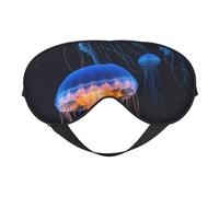 Jellyfish Ocean Print Functionality Outdoor Travel Eye Mask Breathable Camping Meditation Yoga Friendly