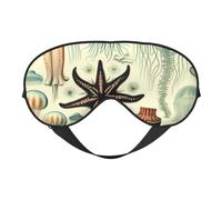 Jellyfish Ocean Print Lightweight Sleep Mask Breathable Light-Blocking Travel Yoga Outdoor Adventures