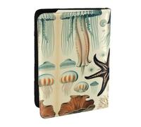 Jellyfish Ocean Print Passport Holder Cover Wallet Passport Cover, Passport Wallet Case for Cards and Documents