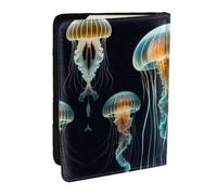 Jellyfish Ocean Print Passport Holder Cover Wallet Passport Cover, Passport Wallet Case for Cards and Documents