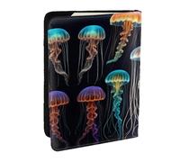 Jellyfish Ocean Print Passport Holder Cover Wallet Passport Cover, Passport Wallet Case for Cards and Documents