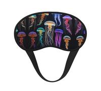 Jellyfish Ocean Print Sleep Mask Soft Cover Eye No Pressure for Sleeping, Eye Masks for Side Sleepers