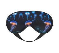 Jellyfish Ocean Print Sleeping Eye Cover Eyeshade for Men Women Plane Travel Nap Night Sleeping