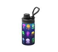 Jellyfish Ocean Print Space Water Bottle, 12oz Stainless Steel Cup Insulated Sport Bottle for School, Outdoor