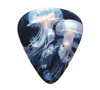 Jellyfish Pattern 12 Pcs Guitar Picks, 0.46mm/0.71mm/0.96mm Thickness, Guitar Plectrum With Storage Case For Acoustic-Electric Guitar Ukulele Bass