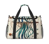 Jellyfish Pattern Print Ample Space Travel Duffle Bags Large Capacity Hand Travel Bag for Airplane Weekend