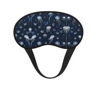 Jellyfish Pattern Print Sleep Eye Mask Light Blocking Soft and Comfortable Night Eye Blinder for Women Men for Sleeping Travel Night Shift