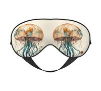Jellyfish Pattern Sleep Eye Mas Updated Design Light Blocking Night Eye Blinder Men Women Shift Work Travel