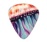 Jellyfish print Celluloid Guitar Plectrums for Acoustic Guitar Bass,Guitar Picks with Organizer Box