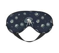Jellyfish Print Eye Mask, Soft and Breathable, Suitable for Nap, Travel, and Night Sleep