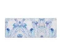 Jellyfish Printed Desktop Mouse pad Large Size Rubber Keyboard pad Suitable for Office and Home 31.5 inches x 12 inches