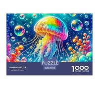 Jellyfish Puzzles 1000 Piece for Adults Animal Wildlife Jigsaw Puzzles Beautiful Decoration 70x50cm/1000pcs