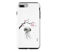 Jellyfish Sakura Cherry Blossom Japanese Art Graphic Case for iPhone 7 Plus/8 Plus