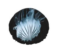 Jellyfish Shower Caps For Women, Elastic And Reusable Bath Caps, Double Waterproof Layers Shower Cap, Bathing Shower Caps