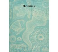 Jellyfish Sketchbook: Vintage Illustrated Cover, 100 pages, 8.5x11