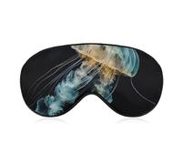 Jellyfish Sleep Mask for Women Men Side Sleeper Eye Cover with Adjustable Strap Soft Breathable Blackout Mask Slip-Free Deep Sleeping Travel Essentials