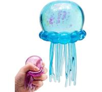 Jellyfish Squishy Toy - Jellyfish Design Squeeze Stress Ball, Ice Squeeze Cube-Drop Malt Sugar Balls Sensory for Anxiety Stress, Slow-Rising, Stress Relief Fidget Toy for Kids & Adults (Blue)