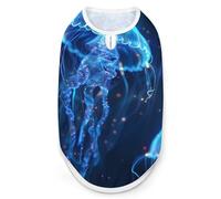 Jellyfish Underwater World Magic Dog Shirts Patterned Pet Clothes Tank Top Sleeveless T-Shirt for Cats Puppy M