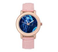 Jellyfish Underwater World Magic Womens Elegant Watch Analogue Quartz Watch Leather Band Wristwatch