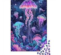 Jellyfish Unfolded in 1000 Pieces - Discover The Thrill of Wooden Puzzle Solving, An Unmatched Family Fun Experience