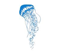Jellyfish Vinyl Wall Decals Sea Ocean Animal Removable Wall Sticker Jellyfish Pattern Wall Art Murals Home Bathroom Decor Large - 54x114cm