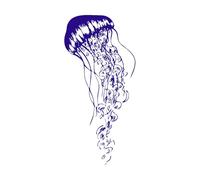 Jellyfish Vinyl Wall Decals Sea Ocean Animal Removable Wall Sticker Jellyfish Pattern Wall Art Murals Home Bathroom Decor-XL-81x171cm